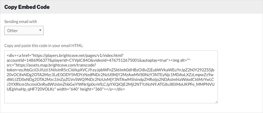 code d'intégration