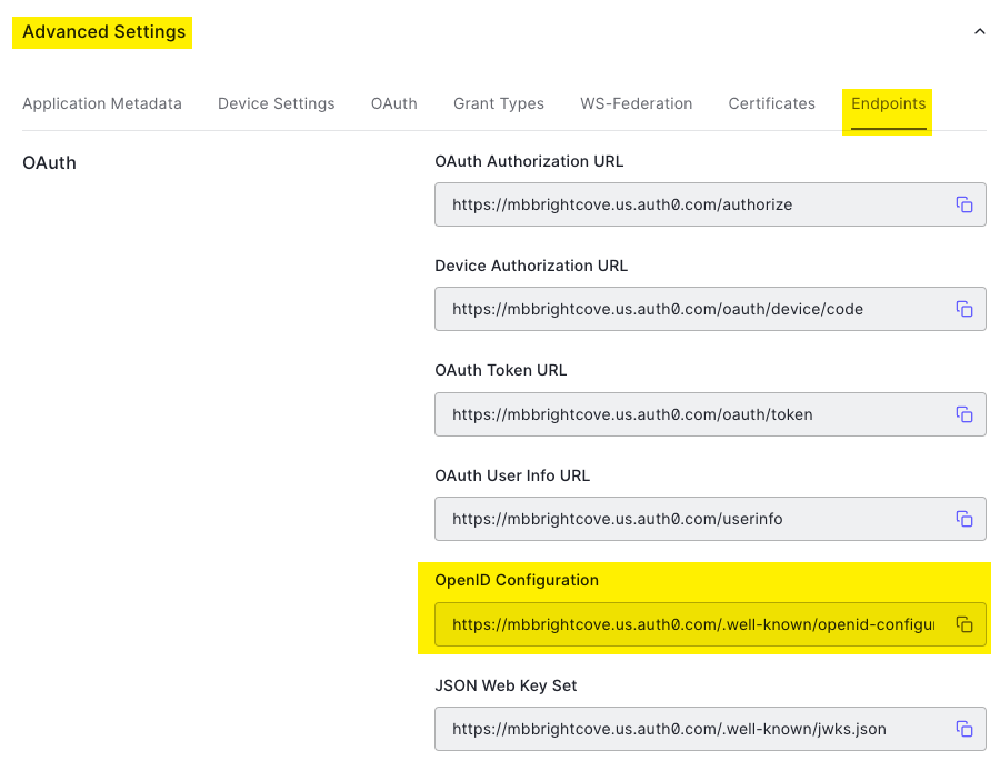 configuration de l'identifiant ouvert