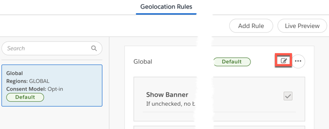 modifier la règle globale