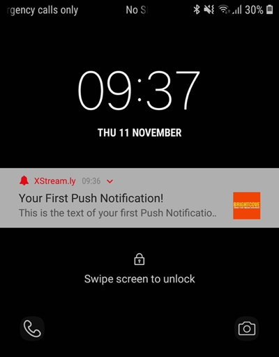 notification android fermée