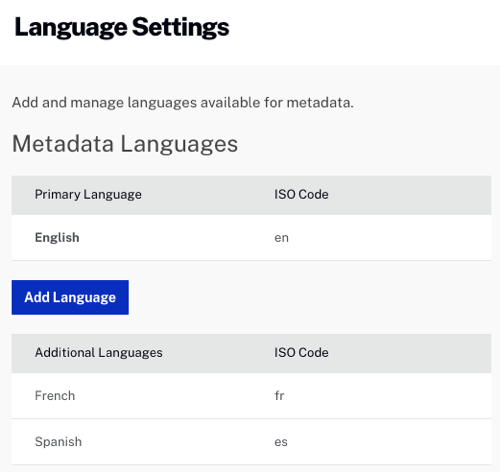 langages de métadonnées