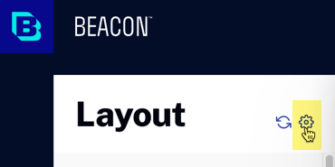 paramètres de l'application layout gear