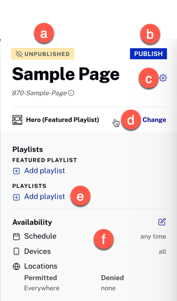 actions de page après la création