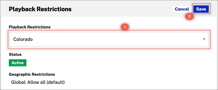 Attribuer une restriction