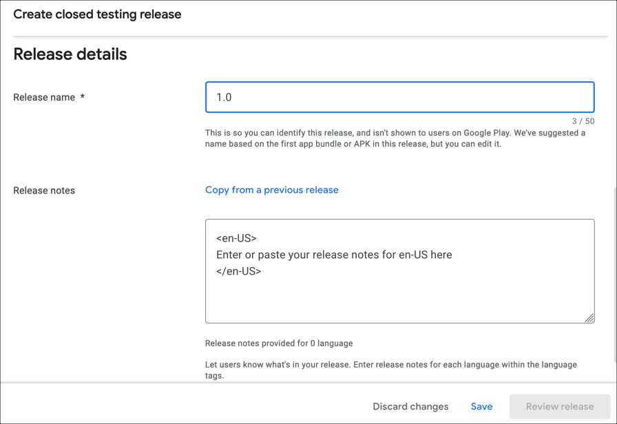 Détails de la version