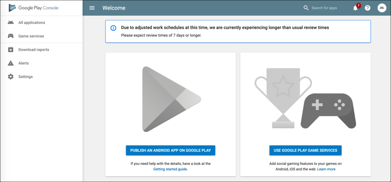 Console Google Play