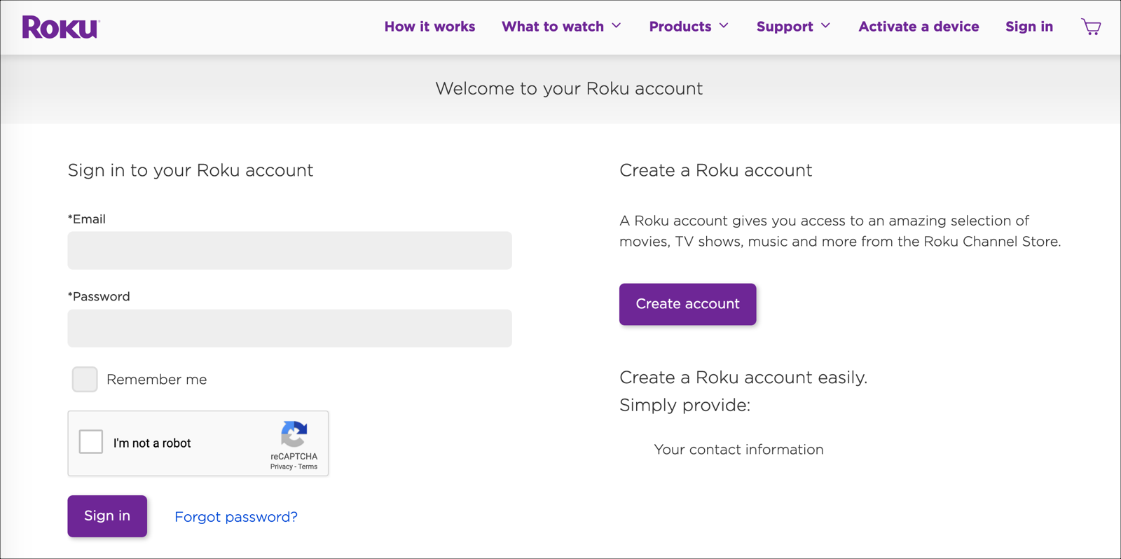 Connexion Roku